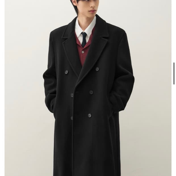 (L) 드로우핏 프리미어 울 더블 체스터 코트 [BLACK] 판매