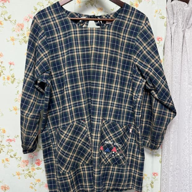 체크 레이어드 원피스