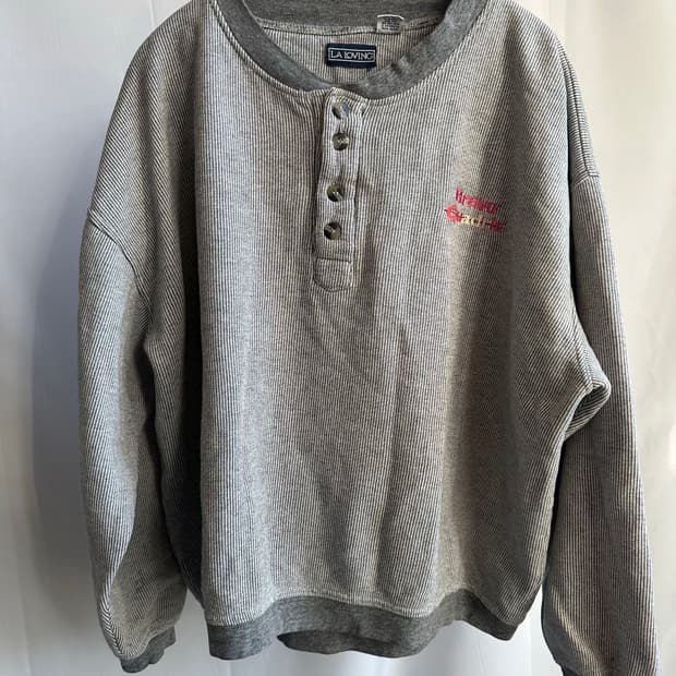 크롭 헨리넥 맨투맨