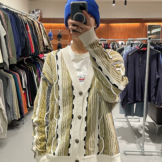 빈티지 V넥 가디건  