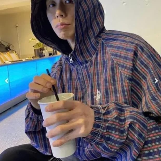 스투시 브러쉬드 아노락 L