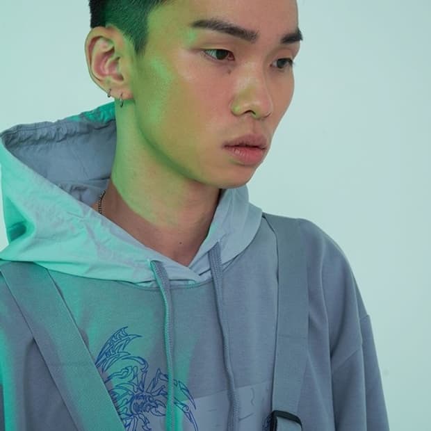 셋업이엑스이 엑스 버클 후드 - 그레이