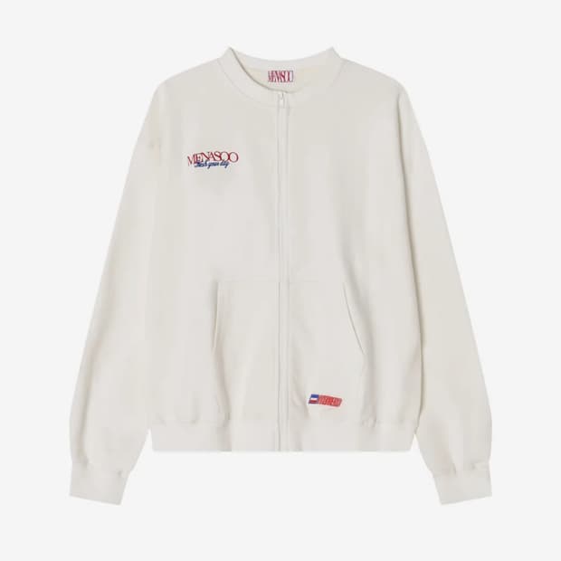 미나수 집업 가디건 화이트