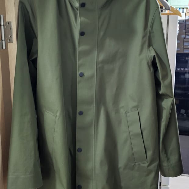 유니클로 블록테크 후드코트 올리브 M(100)