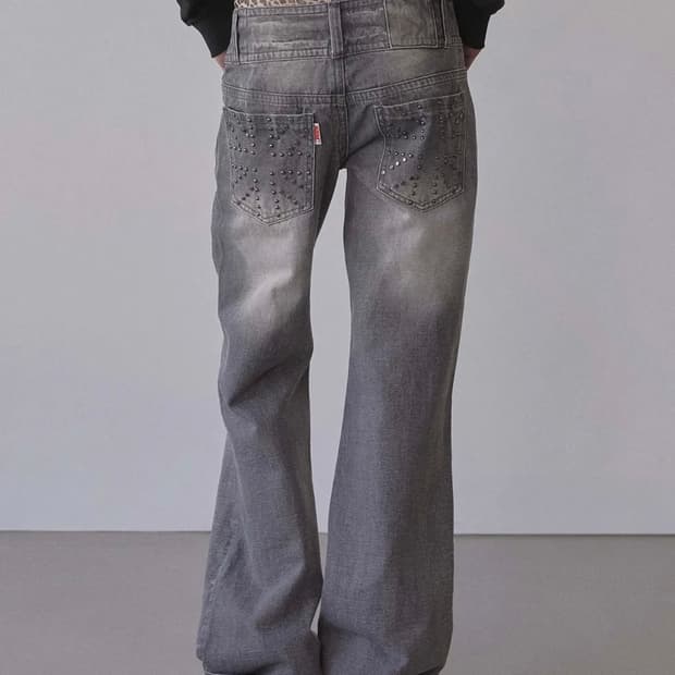 스컬프터 데님 워싱 팬츠