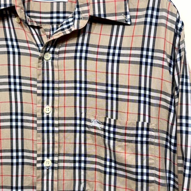 90's burberrys 셔츠