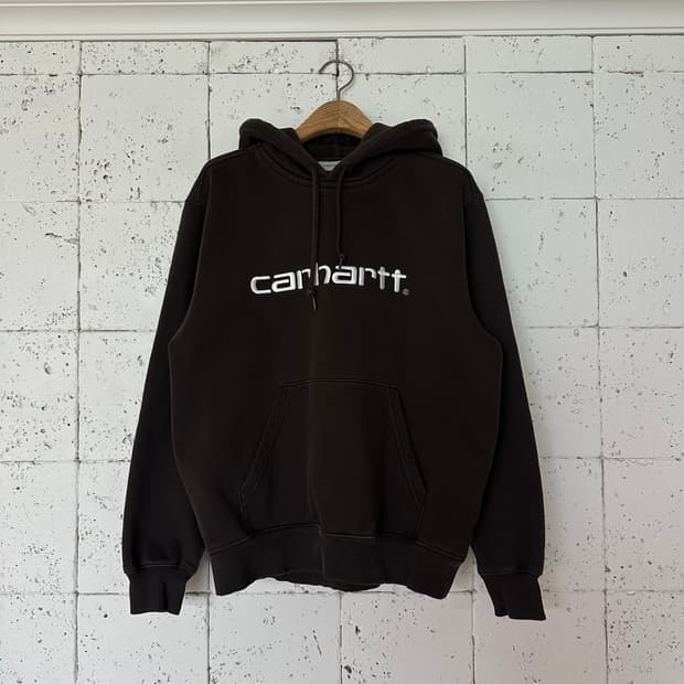 S 칼하트 wip 후드티 브라운