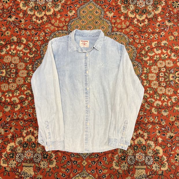 [XL] 트루릴리전 연청 데님 셔츠