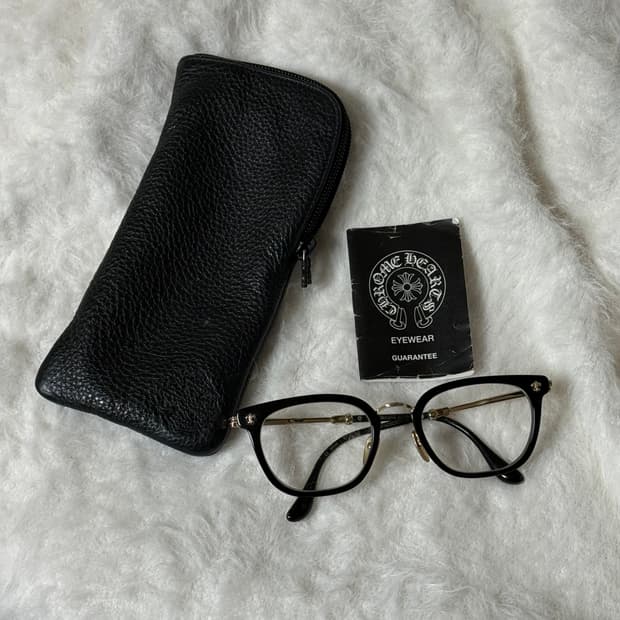 급처) 크롬하츠 안경 뿔테 스트라파딕텀 블랙골드