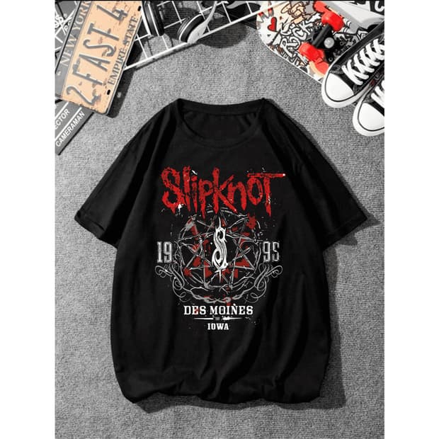 Slipknot 슬립낫 락밴드 스트릿 반발 오버핏 티셔츠 