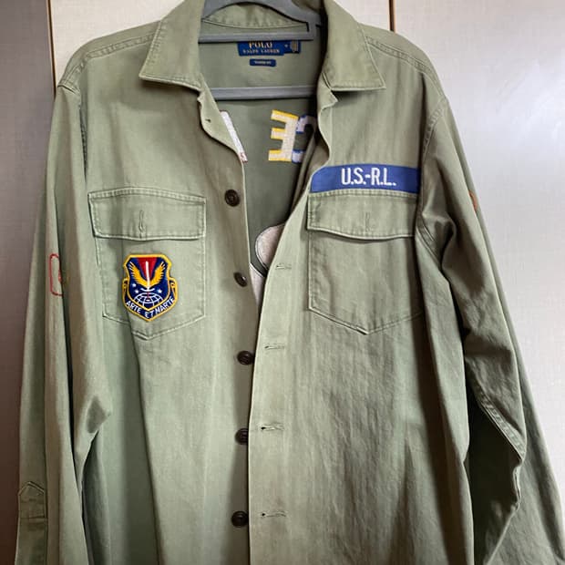 폴로 랄프로렌 피스러브 밀리터리 셔츠 자켓 M사이즈