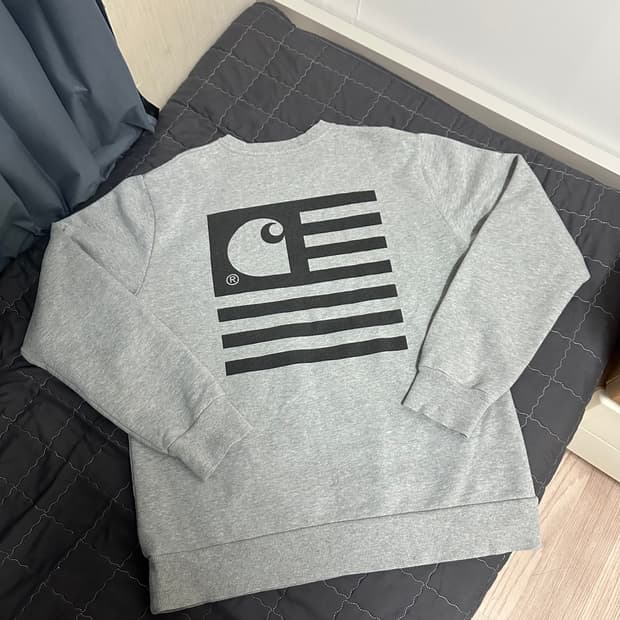 칼하트 WIP 스테이트 플래그 맨투맨 그레이 L