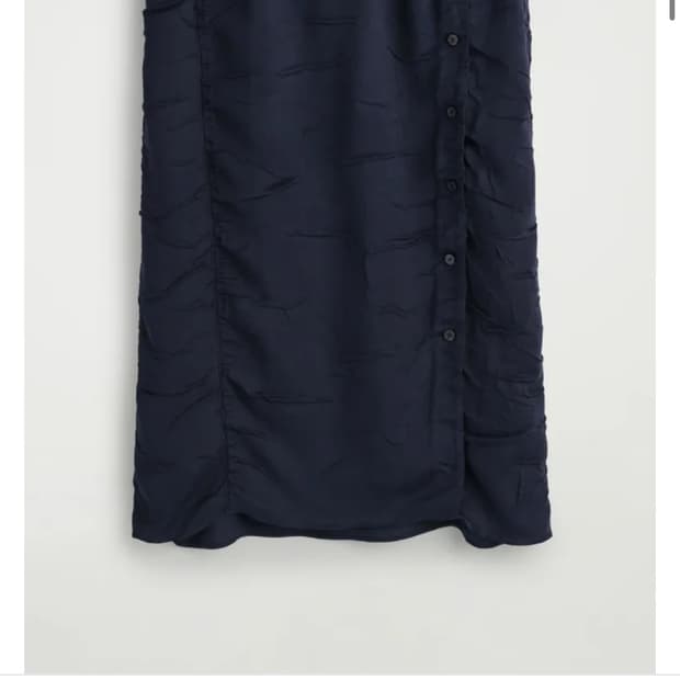 cos 개더드 크링클드 미디 스커트