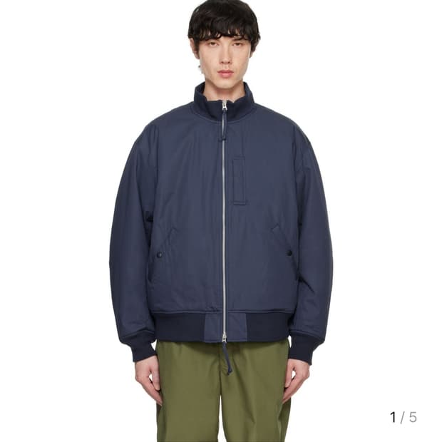 [L] 나나미카 / 인슐레이션 바시티 자켓 네이비