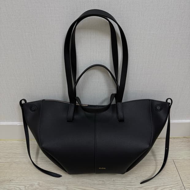 폴렌느 심 미니 블랙 토트백