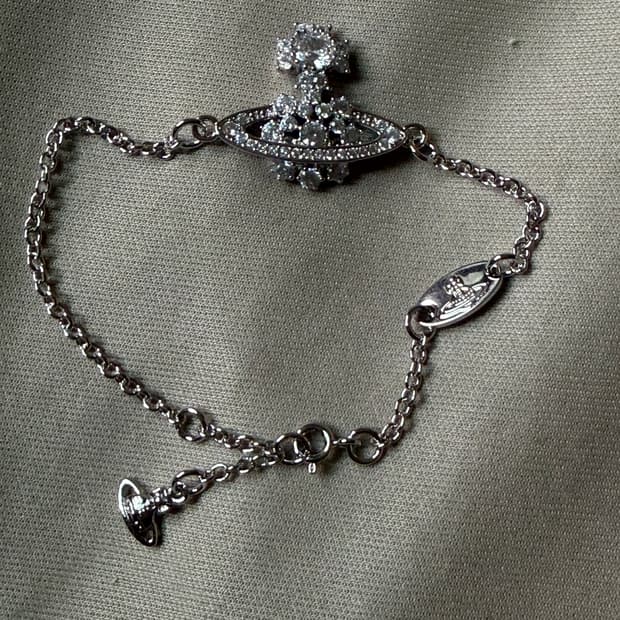 비비안웨스트우드 빈티지 지르콘 ORB 브레이슬릿