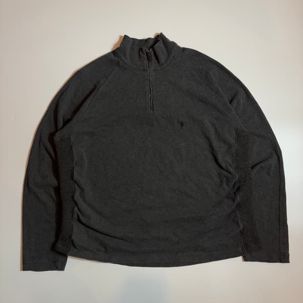 폴로랄프로렌 반집업 차콜 니트 스웨터