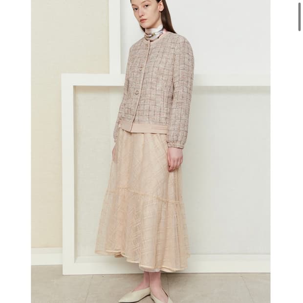 아이잗바바 i the label 린넨 양가죽 트위드 자켓