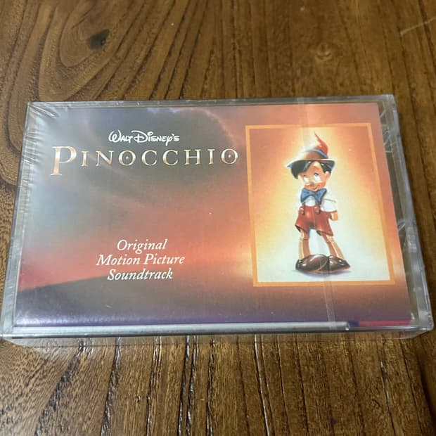 디즈니 애니메이션 피노키오 OST 국내 라이센스 초판 미개봉 카세트테이프