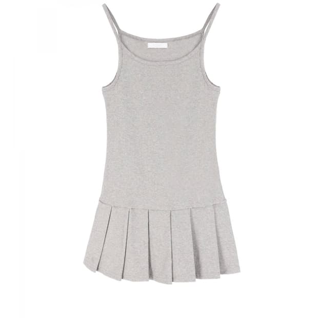 온스카 PLEATS MINI ONE-PIECE (GREY)