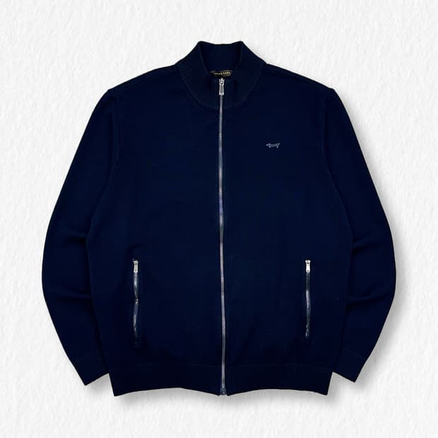 루이까스텔 니트 집업 네이비