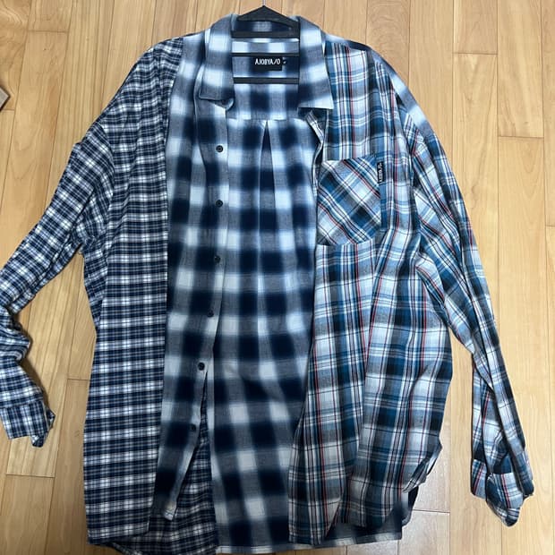 아조바이아조 체크셔츠