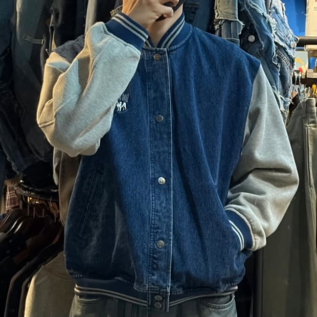 [NO.9] VTG 데님 바시티 자켓