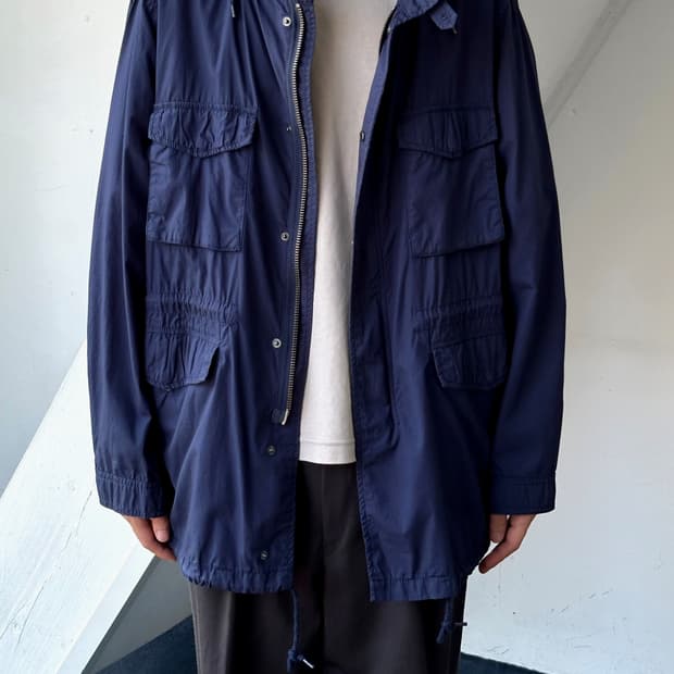 Hooded 2way zip field jacket