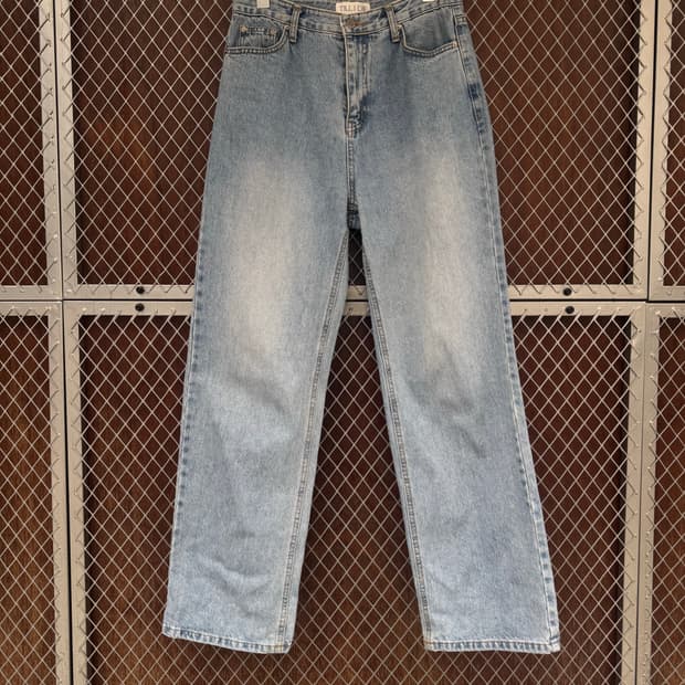 TILLIDIE 틸아이다이 라이트 와이드 워싱 데님 팬츠 M