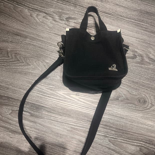 캉골 검은색 캔버스백