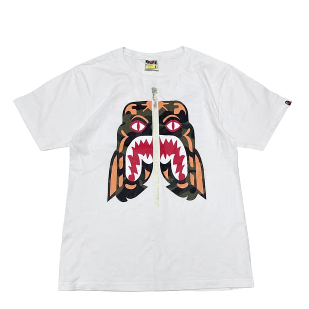 BAPE 베이프 카모 흰색 반팔티