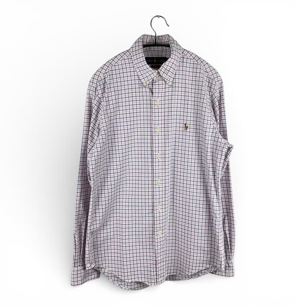 S) 랄프로렌 클래식핏 옥스포드 체크 셔츠