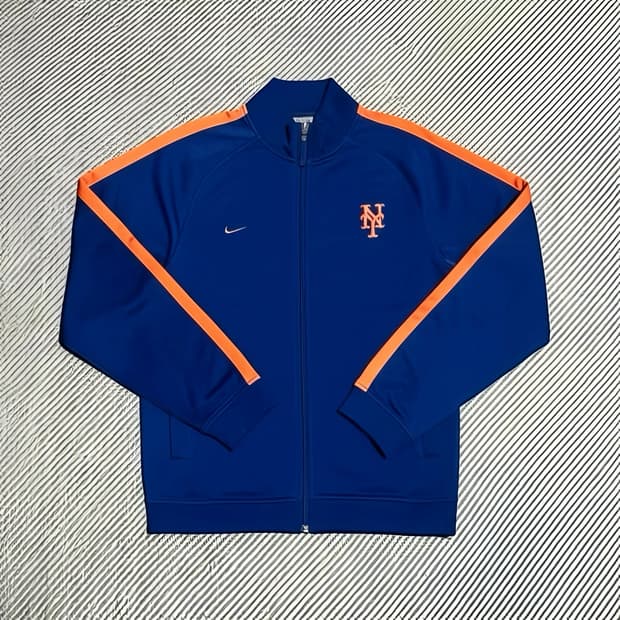 [M] Nike x MLB 나이키 뉴욕 메츠 트랙탑 져지 자켓 블루