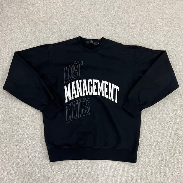 L LMC 엘엠씨 기모 블랙 맨투맨 0202M1