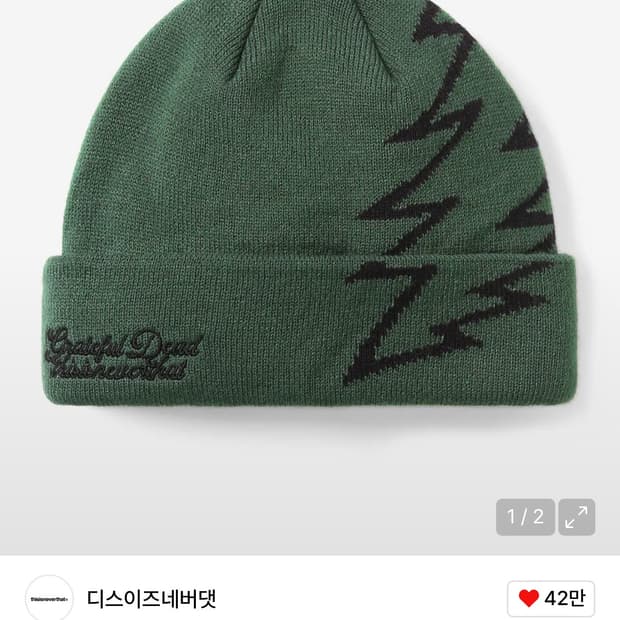그레이트풀데드x디스이즈네버댓 비니
