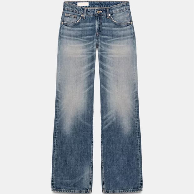 zara TRF 로우라이즈 와이드 레그 진