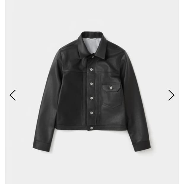 (구매) [50] 강정석 레더 트러커 자켓