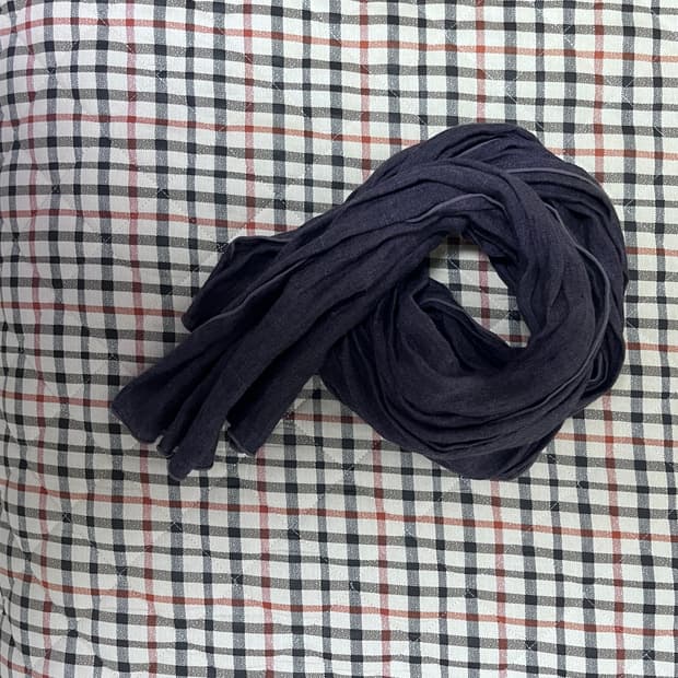 textured square long scarf - purple