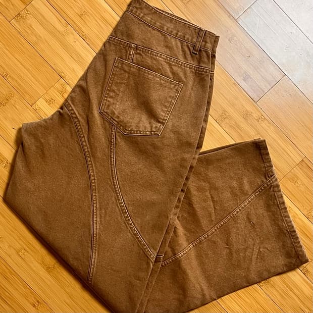 언유즈드 카펜터 카멜 데님팬츠 L SIZE