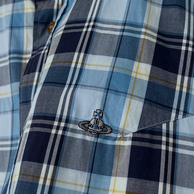 Vivienne westwood 비비안웨스트우드 하이넥 로고 셔츠