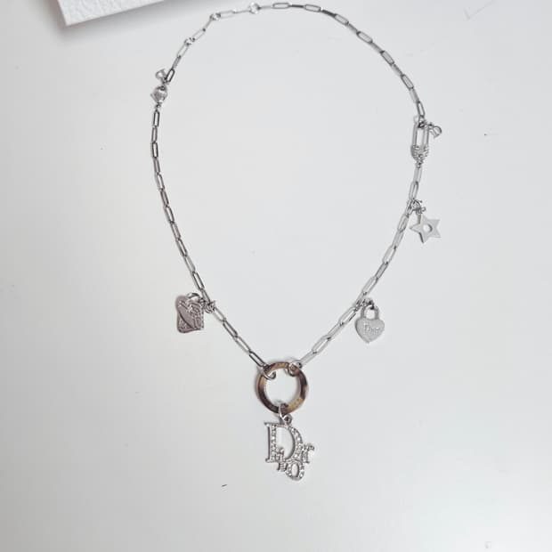 디올 오블리크 참 목걸이 / 참분리 가능 [정품·희귀매물]