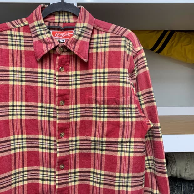 [M] 코카콜라 타탄체크 플란넬셔츠
