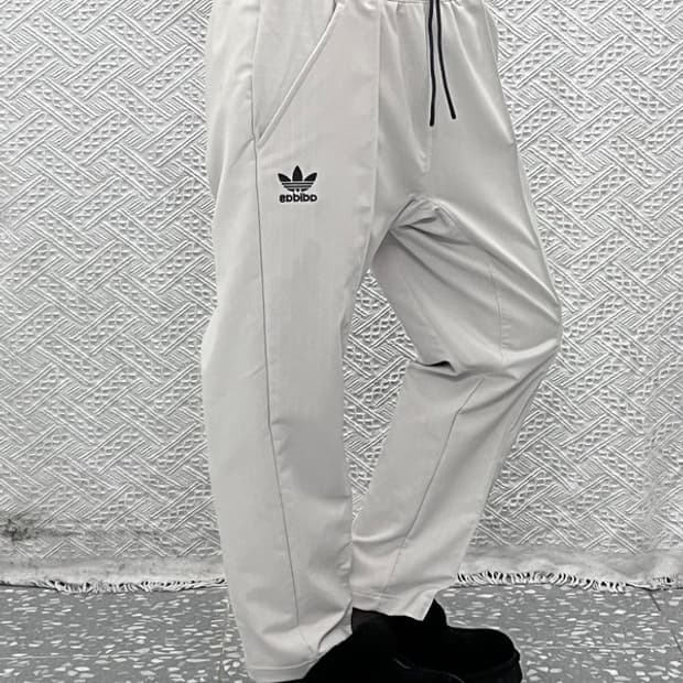 아디다스 빈티지 스포티 스트라이프 밴딩 트랙팬츠 L C12763