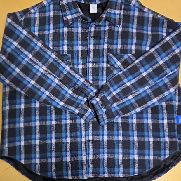 PURE 퓨어 오버사이즈 체크자켓