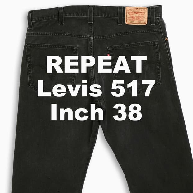 빈티지 리바이스 517 흑청 블랙진 38 인치 LV5173885