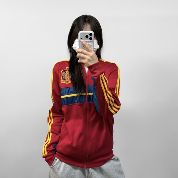 아디다스 스페인 트랙탑 져지 레드