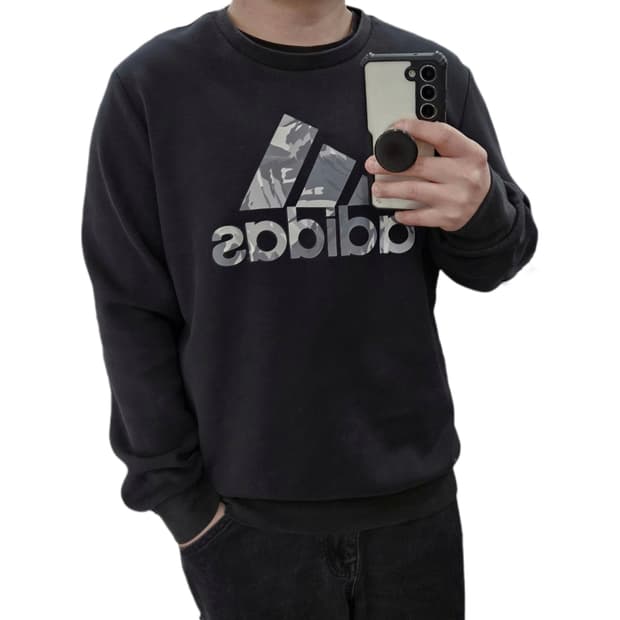 XL 아디다스 카모 빅로고 맨투맨