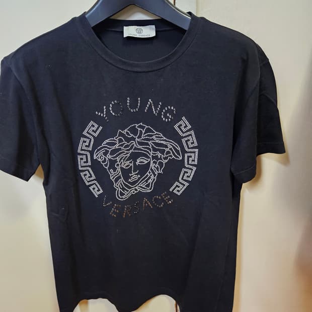 S) 베르사체 VERSACE 메두사 큐빅 반팔 반팔티 MADE IN IT