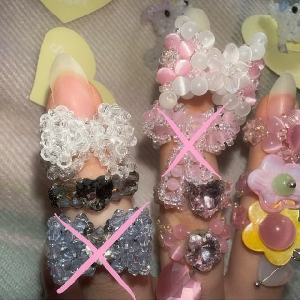 스윙셋 비즈반지 큐빅토끼링 갸루베이비메탈클럽엔젤넘버555포어링코이세이오