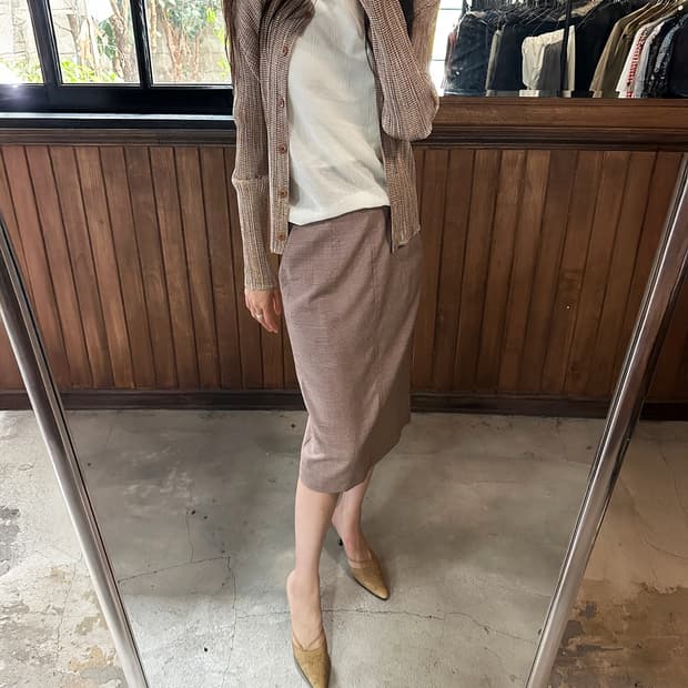 JIL SANDER check back pleats skirt